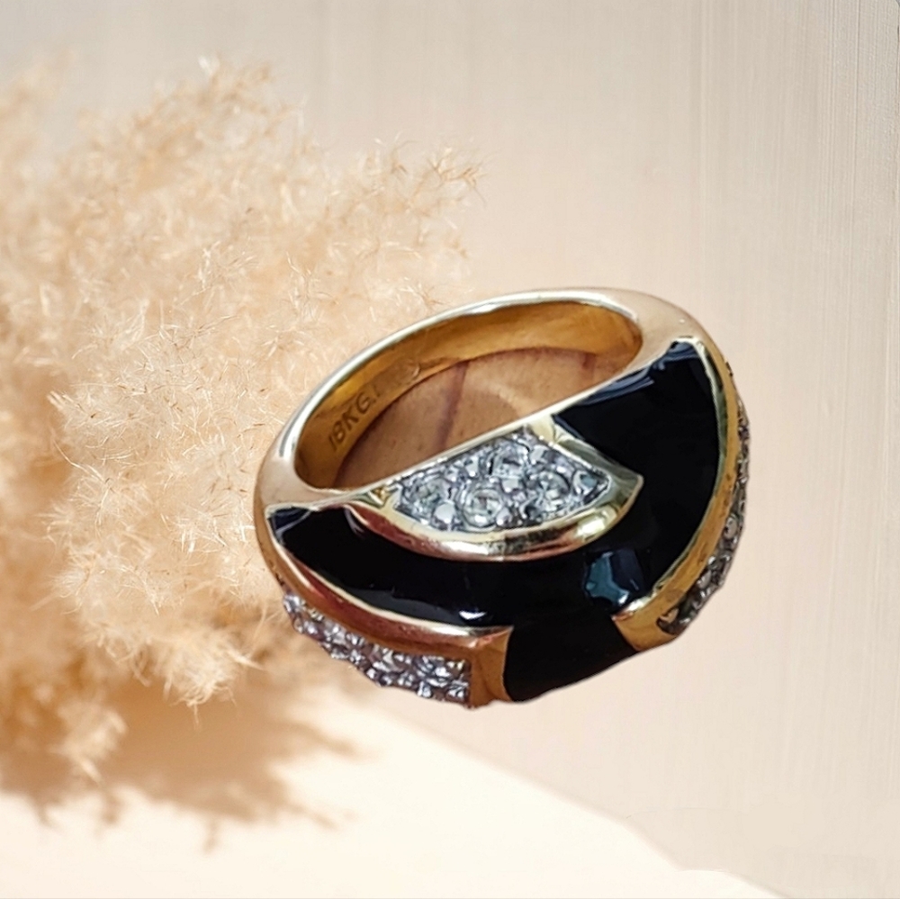 Vintage 18K Gold Electroplated Ring